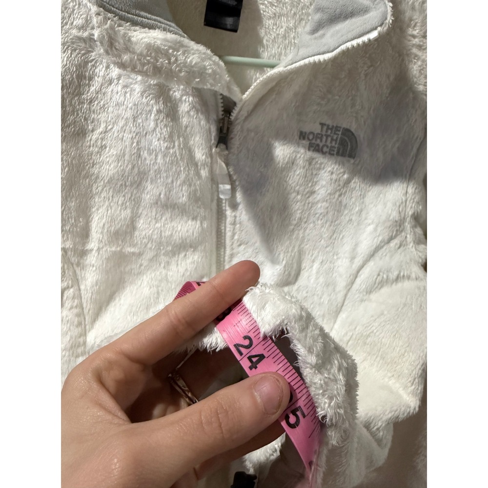 The North Face Osito Fleece Jacket Womens Small White Full Zip High Pile Soft - Picture 12 of 13